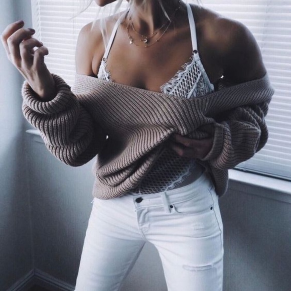 Other - White Lace & Mesh One-Piece Bodysuit